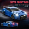 RC Drift Car, 1: 24 Remote Control Car , 20KM/H 4WD High Speed RC Cars with Lights, Extra Racing Tires, Blue - 4 of 4
