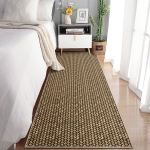 Modern Braided Printed Area Rug Machine Washale Easy Cleaning Indoor Carpet - 1 of 4