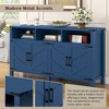Okak Modern 3-Shelf & 4-Door Sideboard Half-Open Storage Cabinet for Dining Room,Kitchen Pantry Cabinets with Power Outlets & USB Ports - 4 of 4
