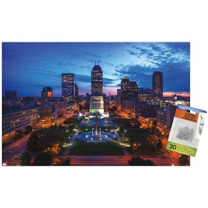 Trends International Cityscapes - Indianapolis, Indiana Unframed Wall Poster Prints - 1 of 4