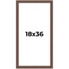 PosterPalooza | 18x36 Wide Barnwood Picture Frame, UV Acrylic, 6 Finishes - Grey, Brown, White, and Black - 2 of 4
