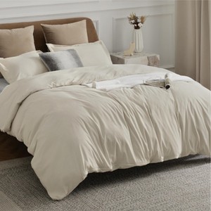 3 pieces Duvet Cover Soft Double Brushed Bedding Set for Kids & Adults Zipper Closure - 1 of 4