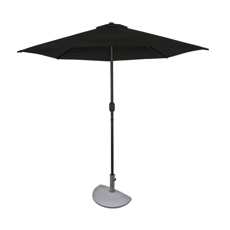 9&#39; x 4.5&#39; Lanai Half Patio Umbrella Black - Island Umbrella, 2 of 10