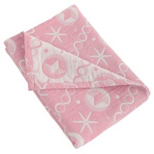 3 Layer Muslin Cotton Toddler Blanket, Super Soft and Warm Crib Blanket - NTBAY - 1 of 4