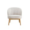 TOAOTBNBO Solid Wood Accent Chair with High Back, Contemporary Armless Chair with High Density foam Upholstered Chair Comfy Lounge Chair for Bedroom - 2 of 4