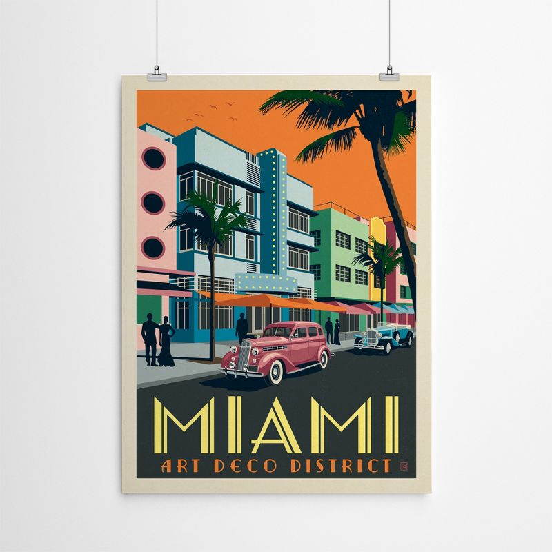 Americanflat Vintage Architecture Usa Miami Art Deco District By Anderson Design Group Poster, 4 of 6