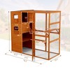Sevobal Pet Crates and Houses, 2-Tier Cat House with Platform and Windows, Large Capacity Cage for 2-4 Cats, Orange, 76.2"*33.5"*70" - 4 of 4