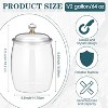 6 Pcs Plastic Candy and Cookie Jar with Lids, Decorative Apothecary Jars Clear Airtight 64 oz - 2 of 4