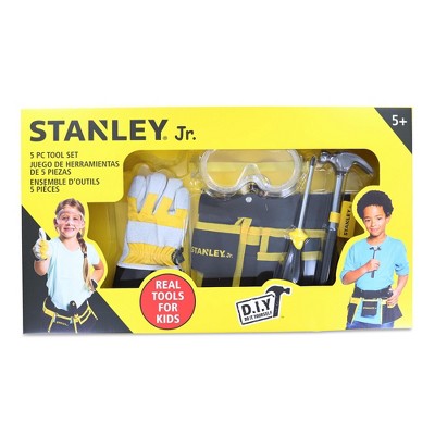 Red Tool Box Stanley Jr Tool Bag With 5 Piece Set | Screwdrivers | Hammer | Measure | Goggles