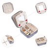 Unique Bargains Travel Small Portable Plush Velvet Jewelry Box Display Holder with Mirror for Birthday Gifts - 3 of 4