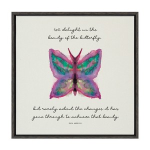 22" x 22" Sylvie The Growth of the Inner Being by Mentoring Positives Framed Wall Canvas Gray - Kate & Laurel All Things Decor - 1 of 4
