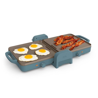 Bella Housewares Foldable Griddle – 10x20 Dual Hot Plate, 1200W, Oatmilk Finish