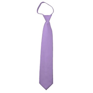 Men's Solid Color Zipper Neckties - 1 of 3