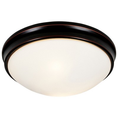 Oil Rubbed Bronze LED Flush Mount with Opal Glass Dome