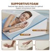 CAVINAS Memory Foam Wedge Pillow,Therapeutic Bed Ramp Pillow for Neck & Knee Support - Hypoallergenic with Removable Washable Cover,Gray - 3 of 4