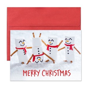 Masterpiece Studios Holiday Collection 16-Count Boxed Christmas Cards with Envelopes, 5.6" x 7.8", Marshmallow Merriment (977200) - 1 of 1