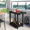 Utility Service Cart,2 Shelf Heavy Duty Rolling Cart with 550LBS Capacity, 360° Swivel Wheels,Ergonomic Handle for Warehouse,Garage,Office,Cleaning - 3 of 4