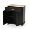 NicBex 32Inch Rolling Kitchen Island with 1 Drawer and 2 Door Cabinet,Mobile Kitchen Island Cart with Towel Holder - 4 of 4
