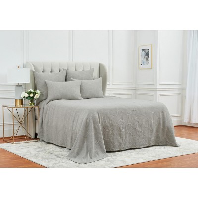 Elaine Stone Gray Cotton Standard Sham with Diamond Pattern