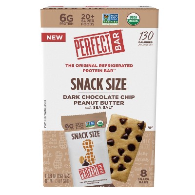 Perfect Bar Dark Chocolate Chip Peanut Butter Snack Size Protein Bars - 7oz/8ct