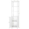 Aheaplus Bathroom Storage Cabinets Feature Louvered Doors and Open Shelves,6-tier 67-inch High Floor-to-Ceiling Cabinet Organizer - 2 of 4