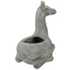 Northlight 16" Gray Seated Giraffe Outdoor Garden Planter - 4 of 4