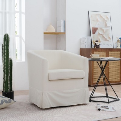 CENGHU Modern Accent Chair, 27.36" Wide Swivel Chair, Upholstered Arm Chair for Living Room, Bedroom