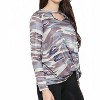 Women's Camo Keyhole Knot Top - Shirley Stone - 2 of 4