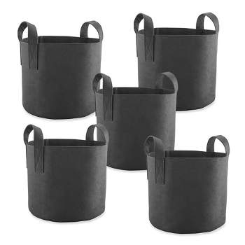 Collections Etc 7 Gallon Reusable Fabric Plant Grow Bags - Set of 5 NO SIZE