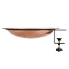 Good Directions 13.5" Copper Deck Mount Bird Bath: Easy to Assemble, Non-Toxic, In-Ground Installation - 3 of 4