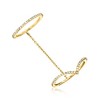 Ross-Simons 0.25 ct. t.w. Diamond Chevron Double-Band Ring in 18kt Gold Over Sterling Size 9 - 3 of 4