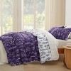 Bedsure | 2/3 Pcs Floral Printed Reversible Sage Green Comforter Set Queen Size Soft Designed Plants Pattern Bedding Set - 4 of 4