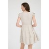 August Sky Women's Stripe V-Neck Button Down Tiered Mini Dress - 2 of 4