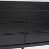Saracina Home Mid Century Modern Solid Wood 9 Drawer Horizontal Dresser Black - 2 of 4
