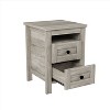 CAVINAS 2-Drawer Farmhouse Nightstand, Wooden Beside Table with Storage Cabinet, Bed End Table for Bedroom - 4 of 4