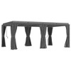 Resenkos Outdoor Garden Gazebo, Sunshade Gazebo Canopy,12' x 19' Outdoor Pergola with Curtains and Netting, Dark Gray - 3 of 4