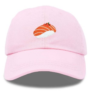 Dalix Salmon Nigiri Embroidered Sushi Cotton Dad Hat Baseball Cap Adjustable Womens - 1 of 4