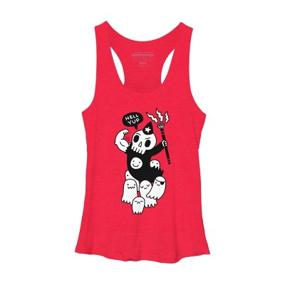 Women's Design By Humans Super Duper Necromancer By obinsun Racerback Tank Top