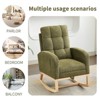 NicBex Modern Solid Wood Accent Chairs for Living Room,Upholstered Arm Chair Rocking Chair with Side Pocket & Adjustable Footrest - 2 of 4