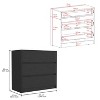 TiramisuBest Rustic Brown Finish Chest with Storage Drawers Clipped Corners Transitional Style Wooden Bedroom Furniture 1pc with Brown for D - 3 of 4