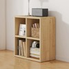 YIYIBYUS 4 Cube Solid Wood Shelves, Wooden Bookcase, 3 Tiers Freestanding Bookshelf - 2 of 4