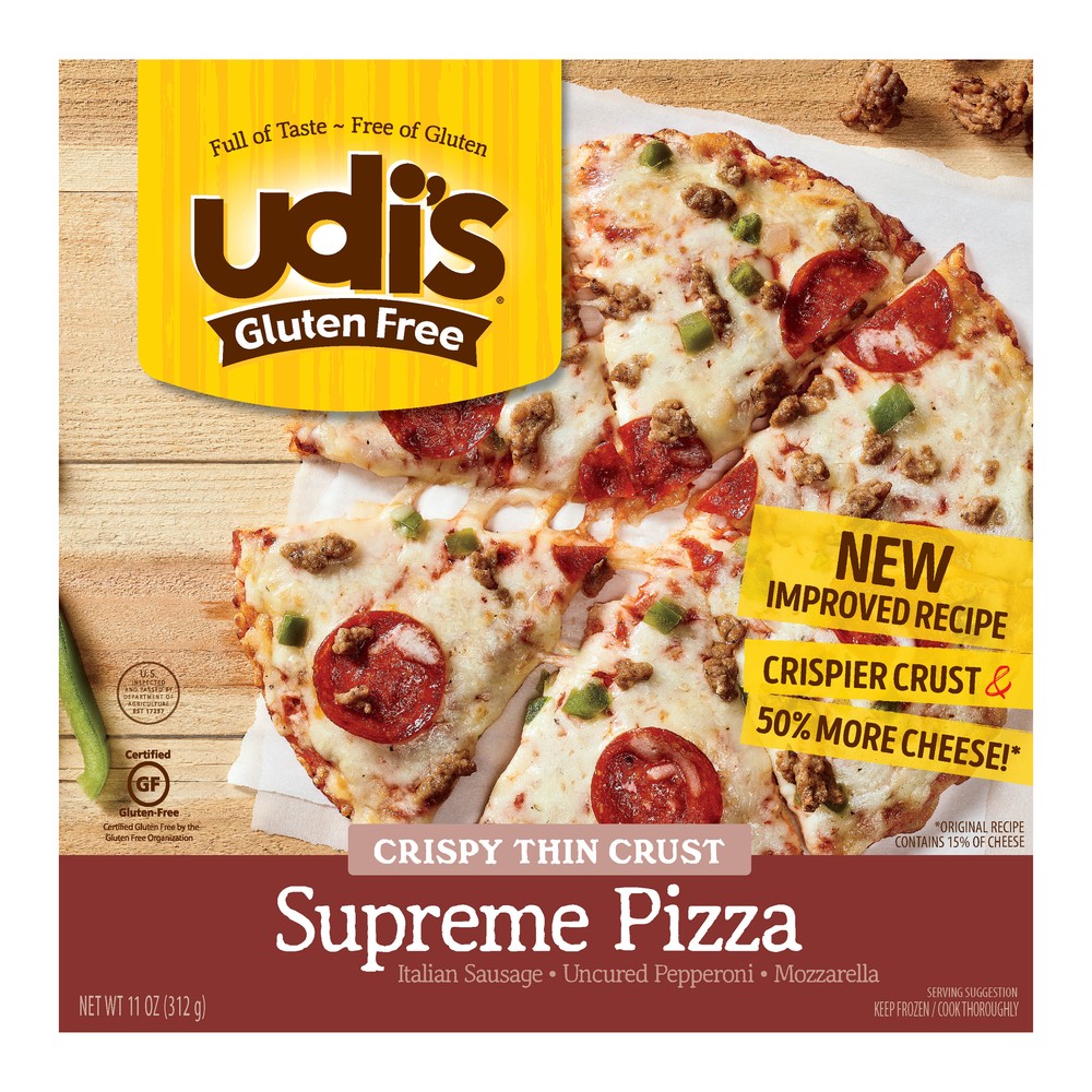 Upc 698997806271 Udi S Gluten Free Supreme Frozen Pizza 11oz Upcitemdb Com