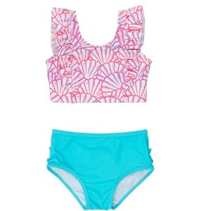 RuffleButts Girls UPF50+ Waterfall Tankini - 1 of 4