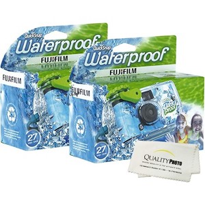Fujifilm Quick Snap Waterproof 27 exposures 35mm Camera 800 Film, 1 Pack + Quality Photo Microfiber Cloth - 1 of 2
