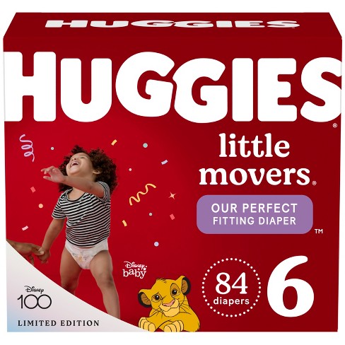  Huggies Little Movers Diapers, Size 6 : Baby