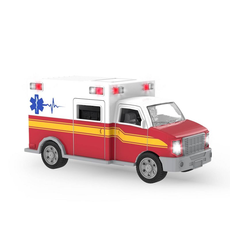 DRIVEN by Battat &#8211; Small Toy Emergency Vehicle &#8211; Micro Ambulance - White &#38; Red, 5 of 9