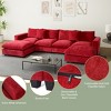 WestinTrends Augusta 128" Chenille Modular U-Shaped Sectional Couch and Chaise With USB/Type-C Ports and Side Pockets - 3 of 4