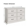 Nasitip Farmhouse 6 Drawer Dresser, 47" Wide 6 Chest of Drawers Storage with Sturdy Foundation, Wooden TV Stand for Home - 3 of 4
