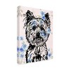 Canvas Wall Art - Dean Russo 'Straight On Yorkie' Wall Art for Living Room, Bedroom, or Office Décor by Trademark Fine Art - 18 x 24 Inches - 2 of 4