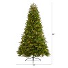 7.5ft. Fir Artificial Christmas Tree with 600 Clear Lights & 1610 Branches – Majestic Seasonal Holiday X-Mas Centerpiece - 2 of 4